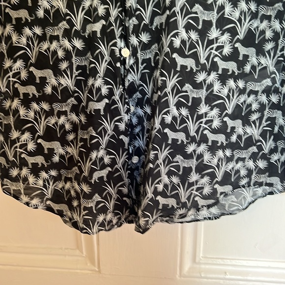 Hartford button down cotton voile shirt - Picture 4 of 5